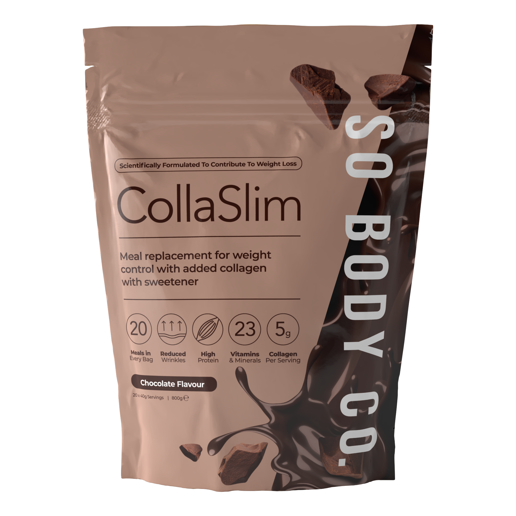 CollaSlim Meal Replacement Shake With Collagen Protein So Body Co